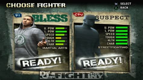 Def Jam Fight For Ny Bless Vs Suspect Matches Hard Ps P