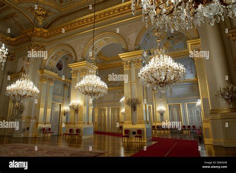 Interior of the Royal Palace of Brussels (Belgium, 20/07/2009 Stock ...