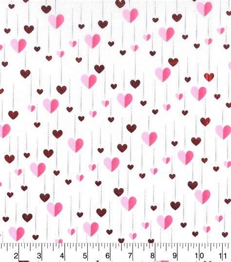 Valentines Day Cotton Fabric Foiled Heart Streamers Joann