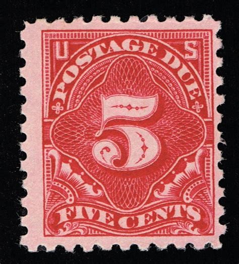 Exceptional Genuine Scott J55 F Vf Mint OG NH 1914 Carmine Lake BEP