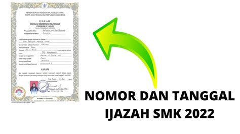 Letak Nomor Ijazah Smk Youtube