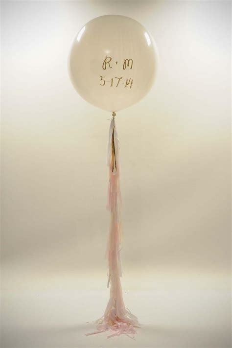 Free Shipping Save The Date Personalized White Balloon And Tassel Garland Balloon 2586816