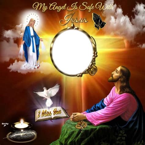 Fotomontagem Safe With Jesus Pixiz Free Photo Frames Photomontage