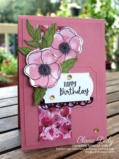 Poppy Party Day Rococo Rose Meets Stampin Up Painted Poppies