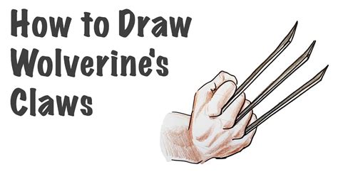 How To Draw Wolverines Claws Tutorial Youtube