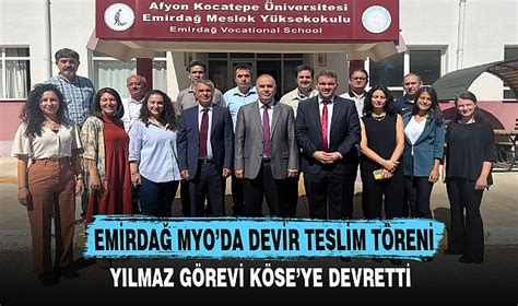 EMİRDAĞ MYODA DEVİR TESLİM TÖRENİ EĞİTİM Afyon Türkeli Gazetesi