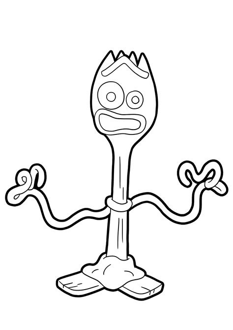 Disney Forky De Toy Story 4 Para Colorear Imprimir E Dibujar