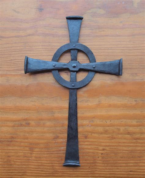 Hand Forged Steel Celtic Wall Cross Hanging Wall Cross Wall Etsy