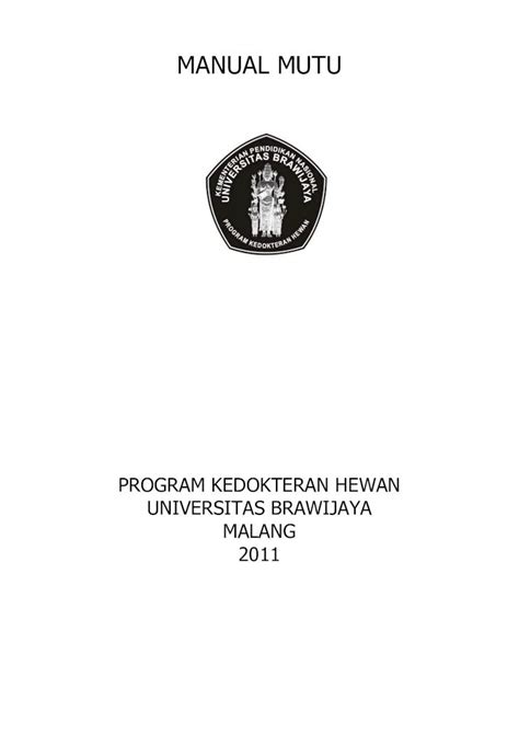 PDF Manual Mutu Akademik PKH UB Evaluasi Ataupun Tindakan