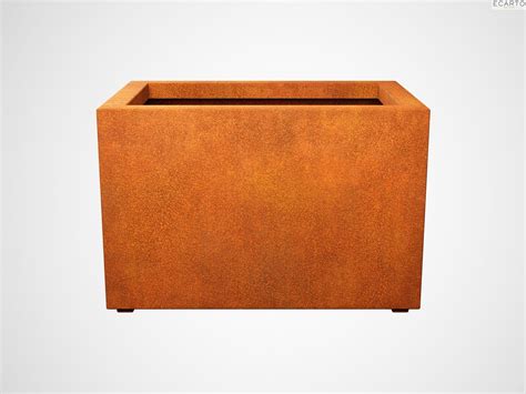 DONICA METALOWA CORTEN LARGO 5 90x60x60 Donice Z Cortenu ECARTO