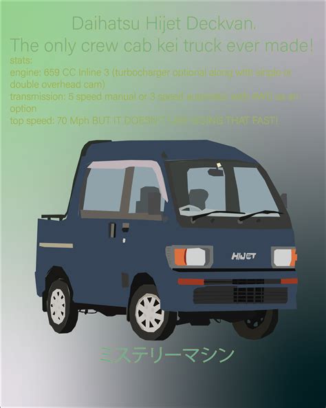 I Drew The Coolest Kei Truck Imo The Daihatsu Hijet Deckvan Keitruck