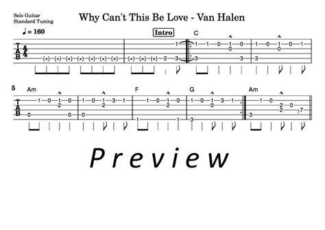 Why Can T This Be Love Fingerstyle Tab Chords Van Halen