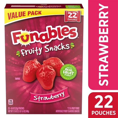 Funables Strawberry Flavored Fruit Snacks 17 6 Oz 22 Count