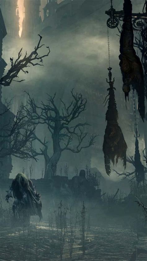 Download Bloodborne Gothic Landscape Wallpaper Wallpaper | Wallpapers.com