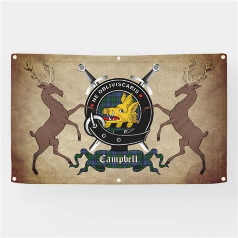 Campbell Clan Badge 3x5 Banner | Zazzle.com