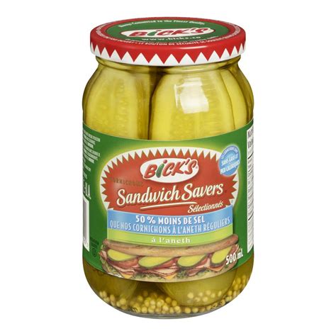 Cornichons Sandwich Aneth 50 Sel 500ml