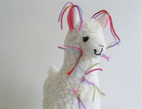 Plush Llama Little Llama Decorated With Tassles By Foxhillllamas