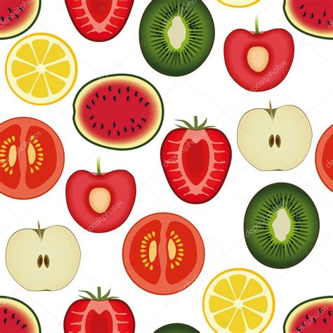 Fruit Seamless Pattern Stock Vector Image By Glorcza 12166731