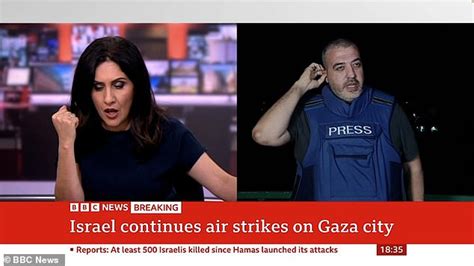 Shocking Moment Bbc Reporting Team Duck For Cover As Israeli Missile