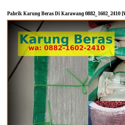 Pabrik Karung Beras Di Karawang Pdf Docdroid