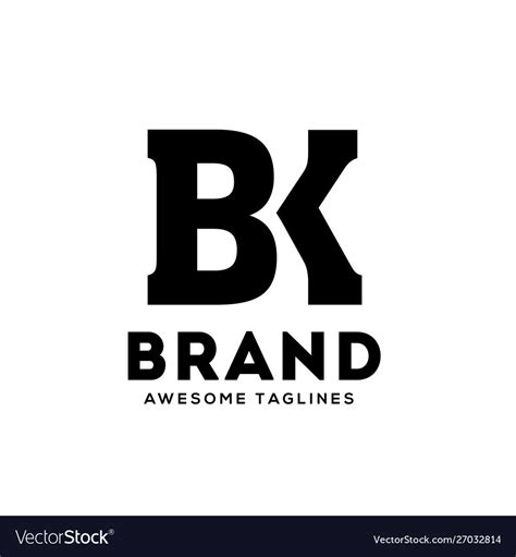 Bk Letter Logo Royalty Free Vector Image VectorStock