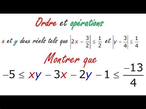 Exercice ordre et opérations niveau TC Sc YouTube