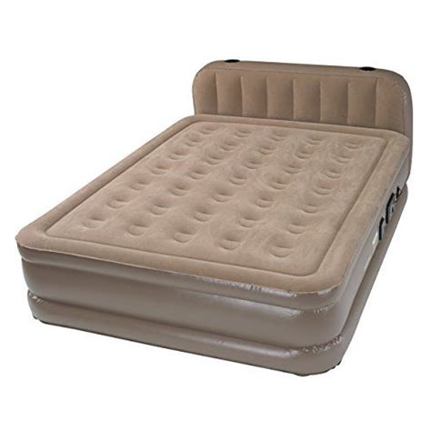 Insta Bed Raised Air Mattress With Never Flat Pump Queen Headboard