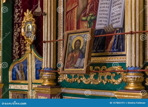 Icon Depicting Jesus Christ In The Greek Orthodox Monastery Of The