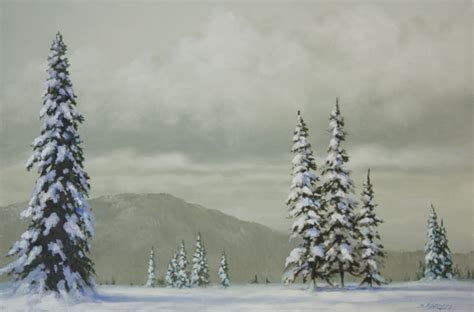 Heavy Snow Covered Trees - DVD Painting Lesson | Tim Gagnon Studio