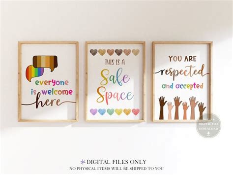 Inclusion School Counseling Office Decor Posters Counselor Wall Art