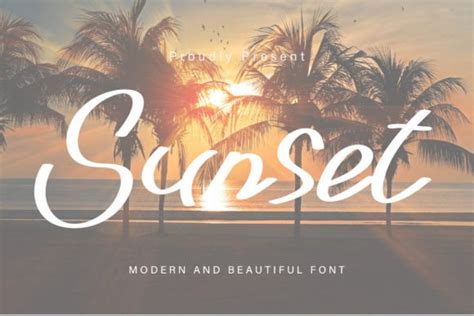 Sunset Font By Pinkmeca · Creative Fabrica