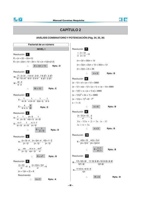 Solution Solucionario Matem Tica Quinto De Secundaria Manuel Cove As