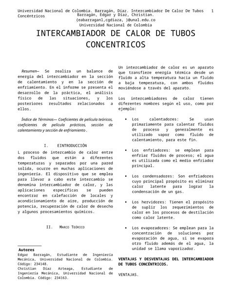 Docx Intercambiador Tubos Concentricos Dokumen Tips