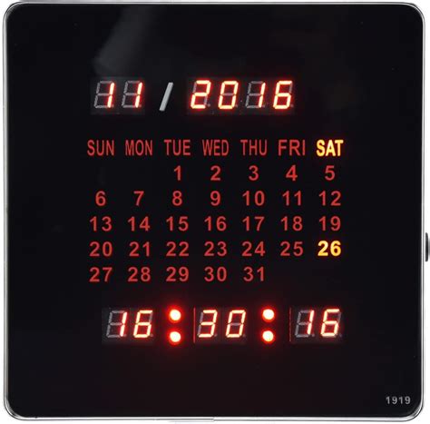 Pwshymi LCD Horloge Numérique Calendrier Horloge Murale numérique LED