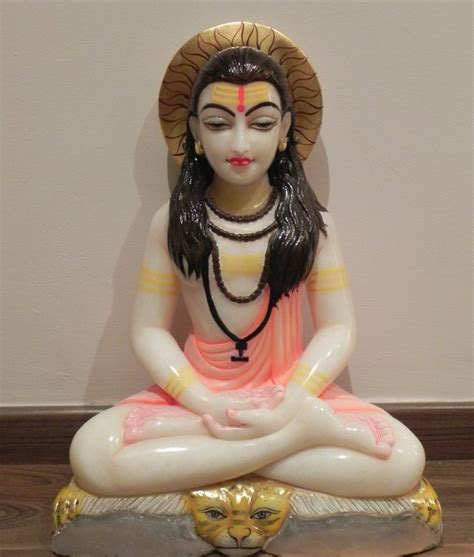 White Painted Marble Baba Balak Nath Statue For Worship Size