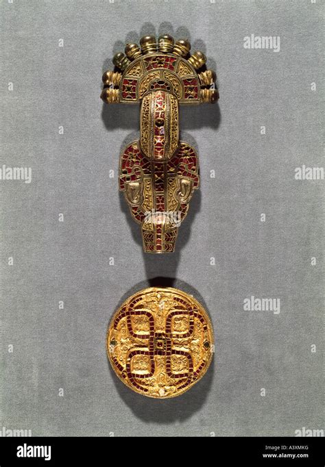 Fine Arts Middle Ages Frankish Merovingian Fibulae 7th Century