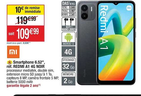 Promo Smartphone 6 52 Redmi A1 4g Noir Chez Cora ICatalogue Fr