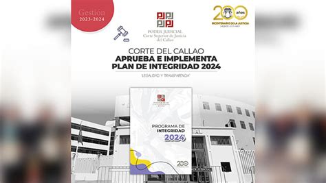 Corte Superior Del Callao Aprueba E Implementa Programa De Integridad