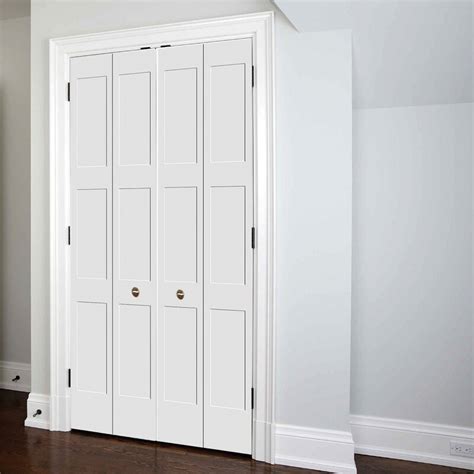 Trimlite Paneled Wood Primed Equal Shaker Bi Fold Door Wayfair