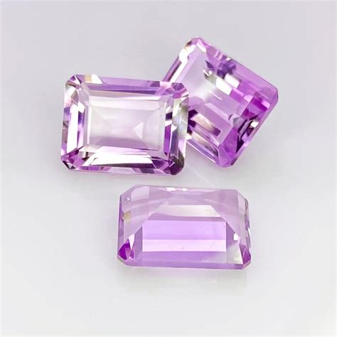 Brazilian Amethyst X Mm Step Cut Octagon Aa Grade Gemstones Parcel