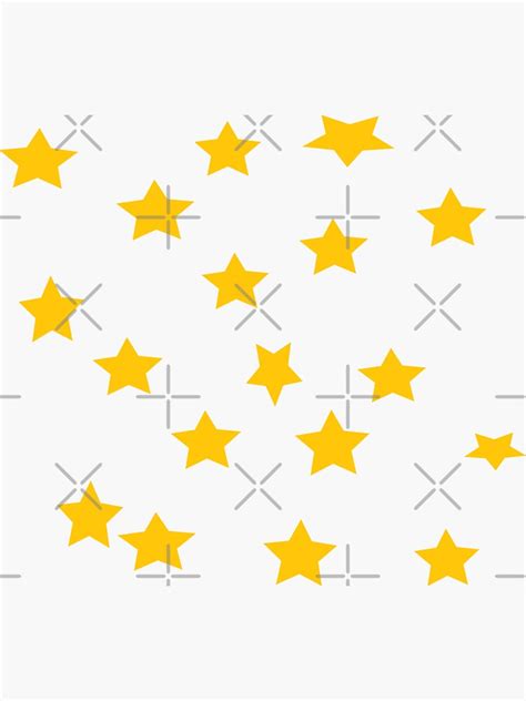 Yellow Star Pack Sticker For Sale By Blueberrycafe Redbubble