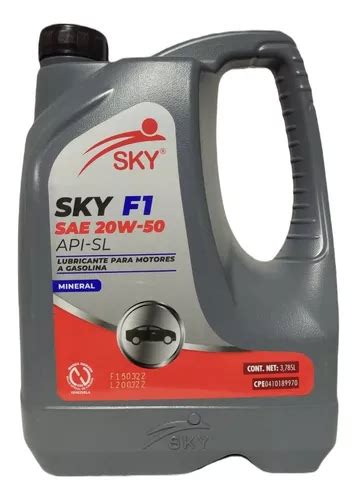 Aceite Sky 20w50 Mineral Galón 3 785 L Original Sellado MercadoLibre