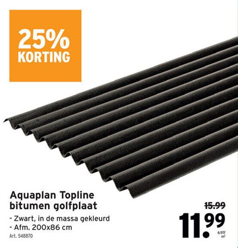 Aquaplan Topline Bitumen Golfplaat Promotie Bij GAMMA