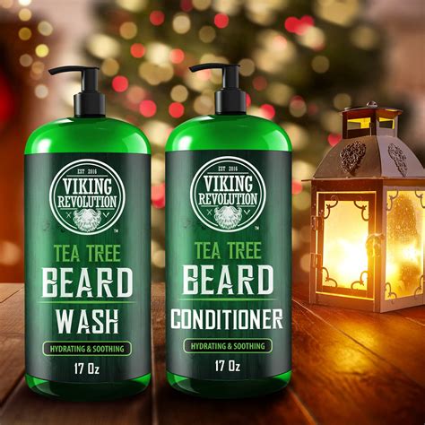 Buy Viking Revolution Tea Tree Oil Beard Wash And Beard Conditioner For