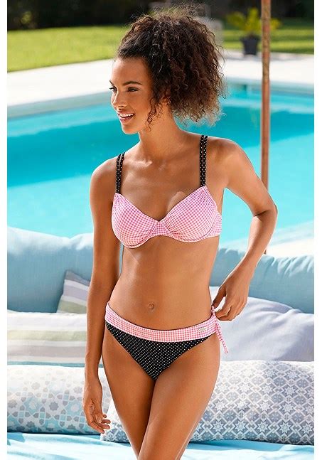 Rose Gingham Underwire Bikini Top X24188 Lascana