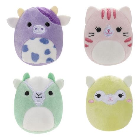 Squishville Mini Squishmallows Pack 4 Peluches Pastel Squad 5 Cm