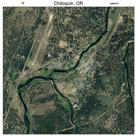 Aerial Photography Map of Chiloquin, OR Oregon