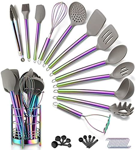 Asani 25 Piece Stainless Steel Kitchen Utensil Set Non Stick Cooking Gadgets And