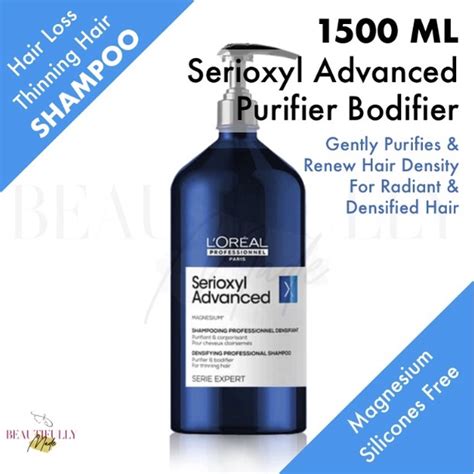 Loreal Professional Serioxyl Advanced Purifier Bodifier Shampoo 1500ml With Pump Anti Hair