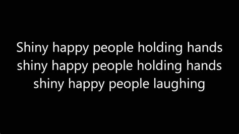 R.E.M: Shiny Happy People (Lyrics) - YouTube